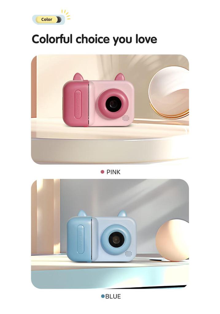 Kids' Instant HD Digital Camera - Portable Print & Play Toy Gift