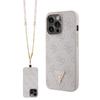 Capa para iPhone 13 Pro Guess Crossbody 4G Metal Logo Rosa