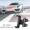 Universal Car Phone Holder Air Vent Holder Double Mount Clips 360 Rotation GPS Holder Stand Cradle for Samsung Iphone Lg Xiaomi