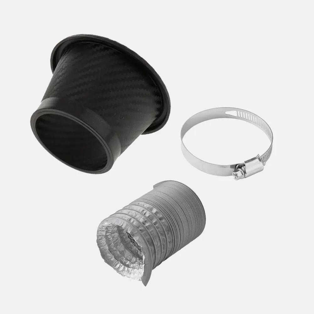 1Set Car Front Bumper Admission Air Turbo Air Intake Pipe Kit ABS Turbine Inlet Kit Pipe Air Funnel Universal Car Accessories