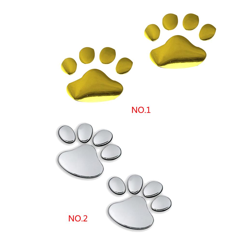 Car Sticker 3D Plastic Adorable Paw Decal Waterproof Foot Print Stickers Portable Bumper Body Decoration Accessories