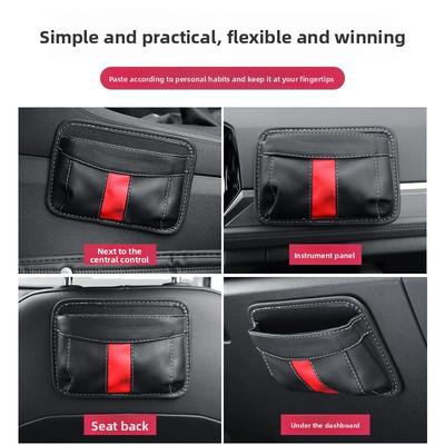 Multifunctional Small Bags PU Leather Car Storage Bag Car Interior Organizer for Phone Key Card Small Stuff Storage
