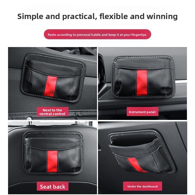 Multifunctional Small bags PU Leather Car Storage Bag Car Interior Organizer for Phone Key Card Small Stuff Storage
