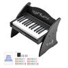 VEVOR Kids Piano Keyboard, 25 Keys Wooden Digital Piano for Kids, Mini Music Educational Instrument Toy with Realistic Sound, Dual Power