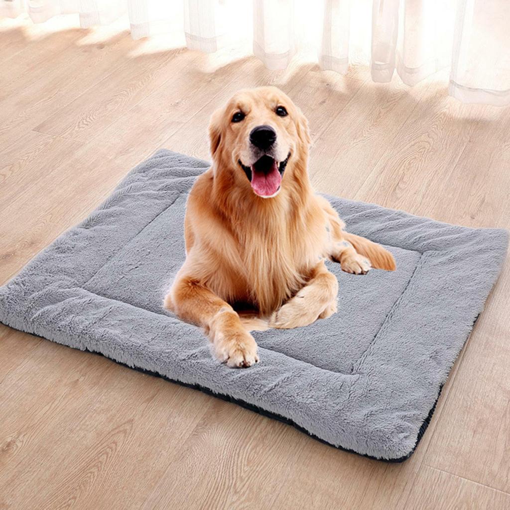 Plush Dog Bed Crates Mat Kennel Pad 23/30/37 Inches Soft Washable Pet Beds Warm Mattress for Small Medium Large Dogs