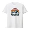 Glacier National Park T Shirt Vintage Washed Versatile Top For Everyday Wear Casual Designer Clothes Breathable Comfortable