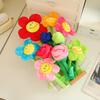 Hot Sale Cartoon Simulation Sun Flower Rose Flower Plush Toys Smile Face Flower Bendable Curtain Buckle Children Gift Room Decor