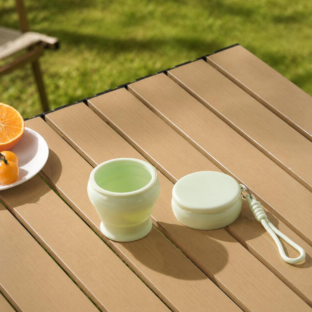 120ml Silicone Foldable Water Cup Collapsible Drinking Mug New Camping Mug for Camping Cutlery