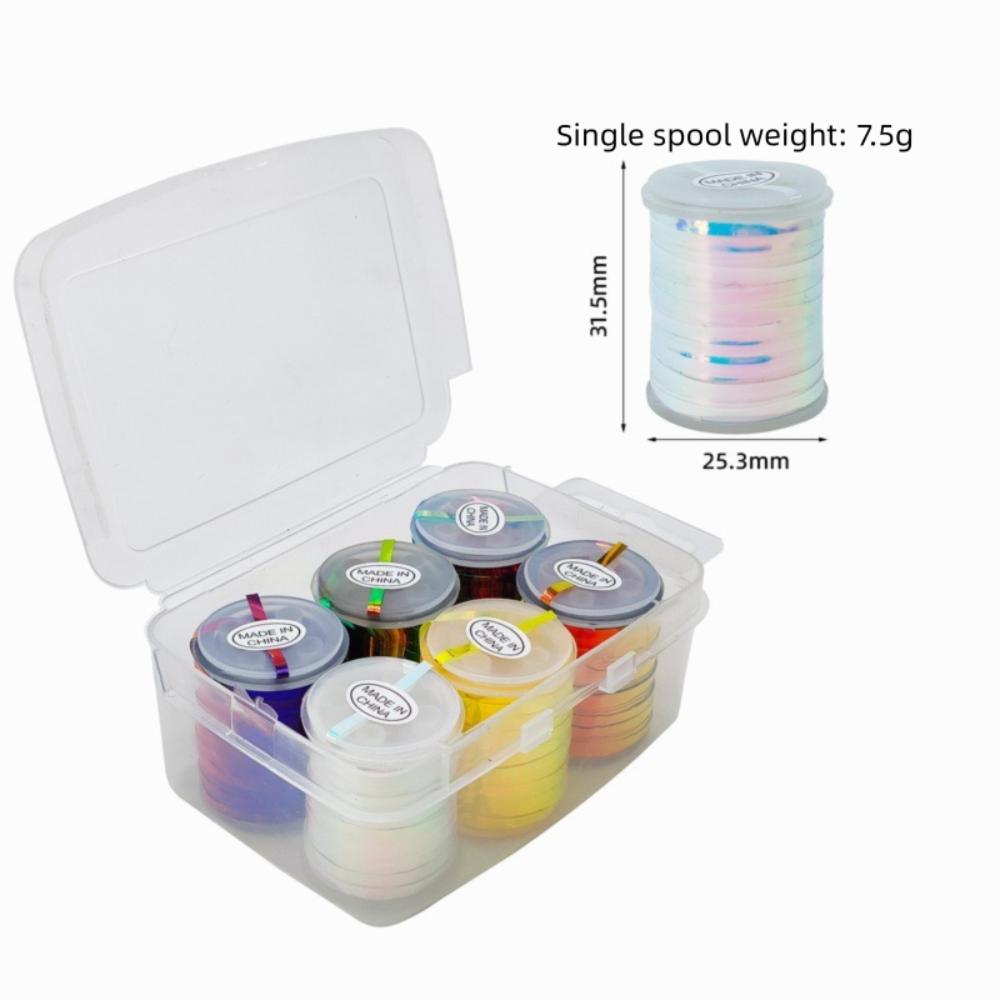 Fly Tying Materials Holographic Tinsel Bright Filaments Two Tones Lure Making Material Tinsel Flash Fishing Tackle High Quality