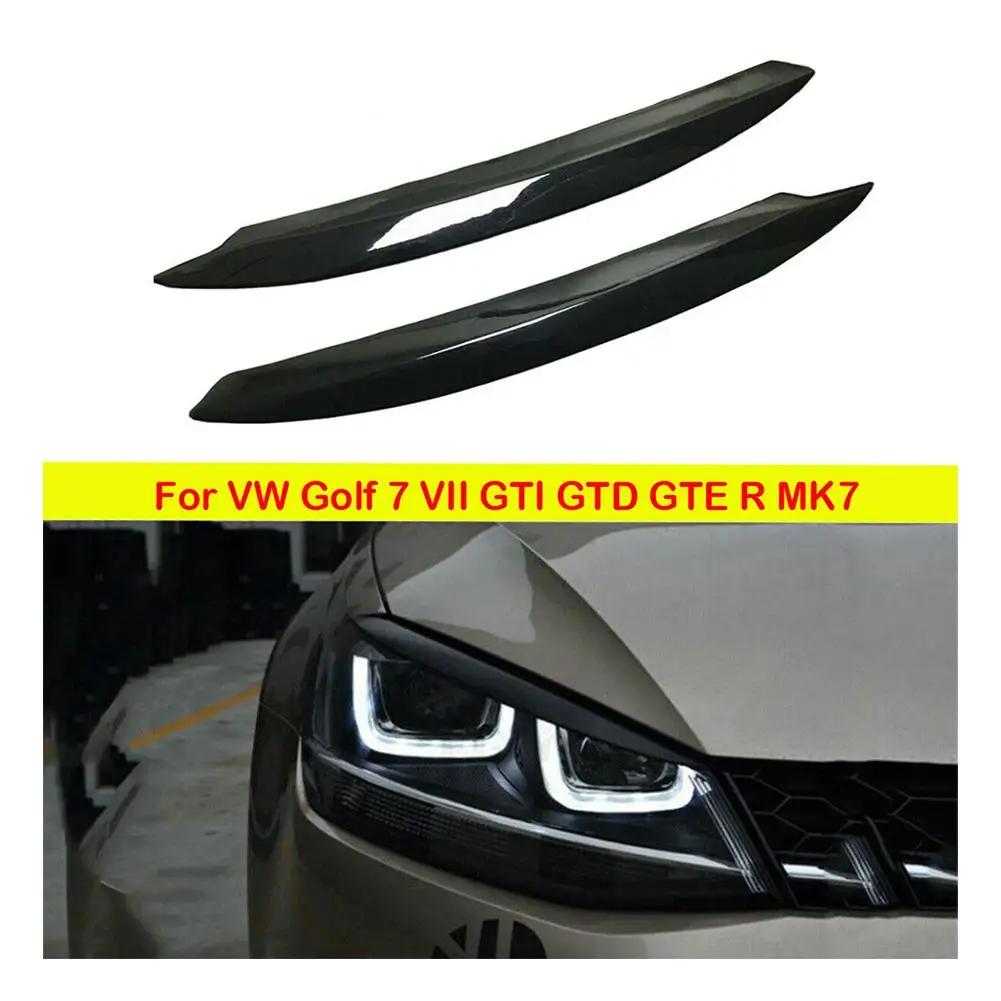 Car Headlight Eyebrow Eyelid Covers Suitable for Volkswagen Golf 7 7.5 VII GTD R MK7 MK 7.5 2011-2015 Eye-catching Stickers