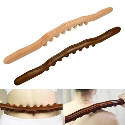 1PC Massager for Body Natural Carbonized Wood Scraping Massage Stick Back Massager SPA Therapy Tool