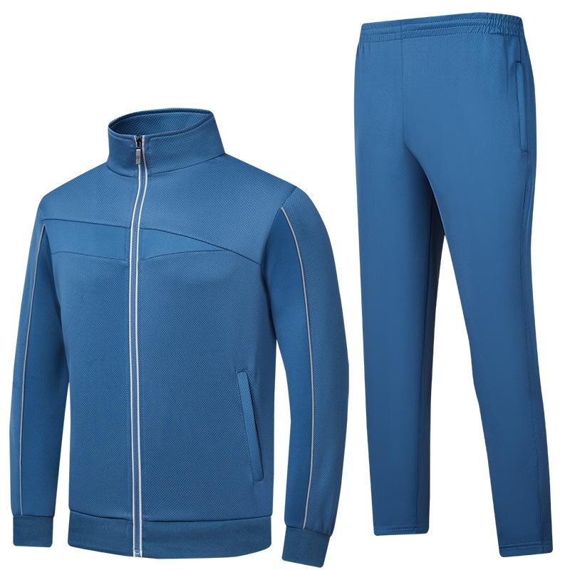 Jarní a podzimní kardiganový set se stojáčkem pro pánské běžecké sportovní oblečení, jihokorejská hedvábná barevně blokovaná mikina se dvěma kusy