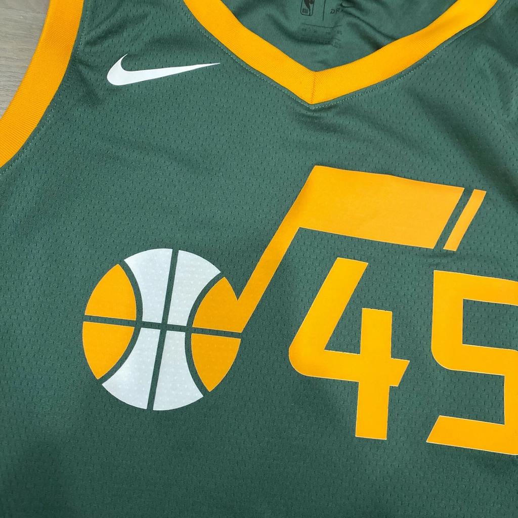 Nike Earned Edition NBA Basketball Jersey Sport Fan Version Limited Edition - Donovan Mitchell Jazz #45 Men Tops Green CD7015-323