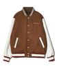 Peace Maker Teeth Varsity Wool Jacket (Beige)