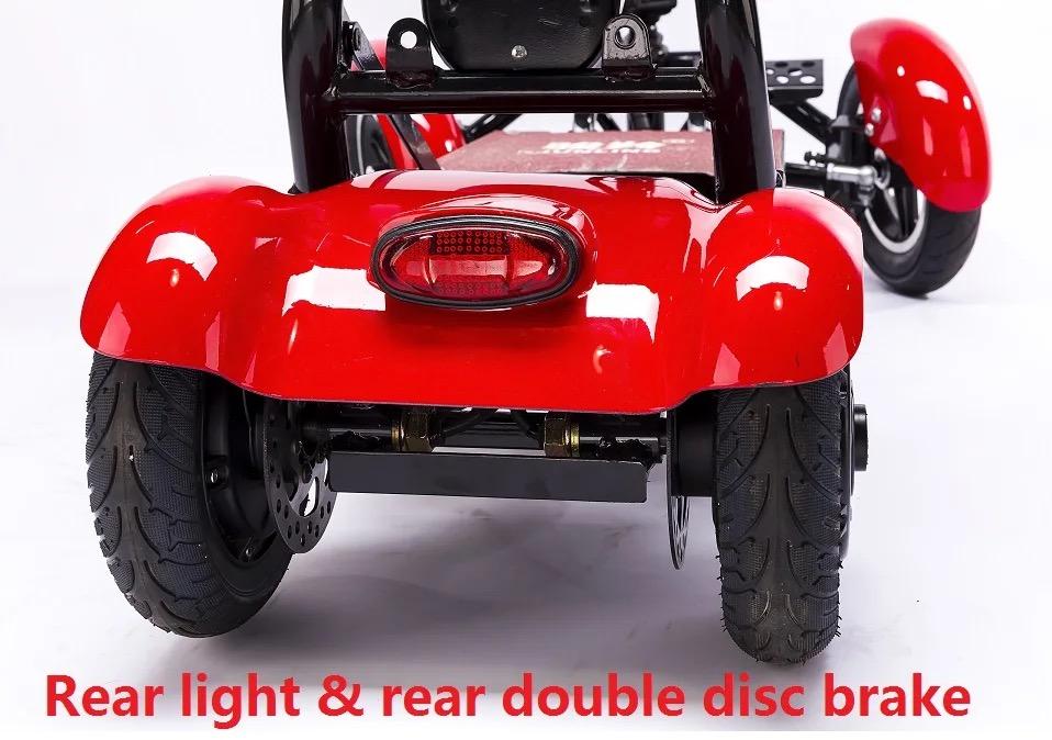 Sklad EU skládací nový elektrický skútr pro dospělé dvoumotorový 4kolový skládací elektrický skútr pro seniory