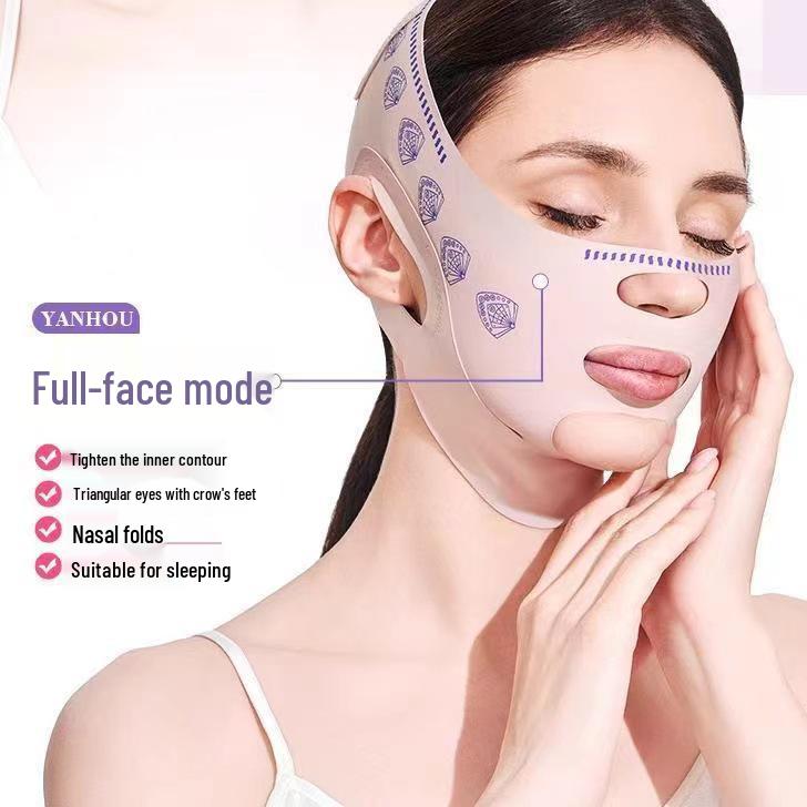 V-Line Facial Band: Firming & Lifting Mask for Double Chin and Nasolabial Folds, Enhances Sleep & Face Sculpting.