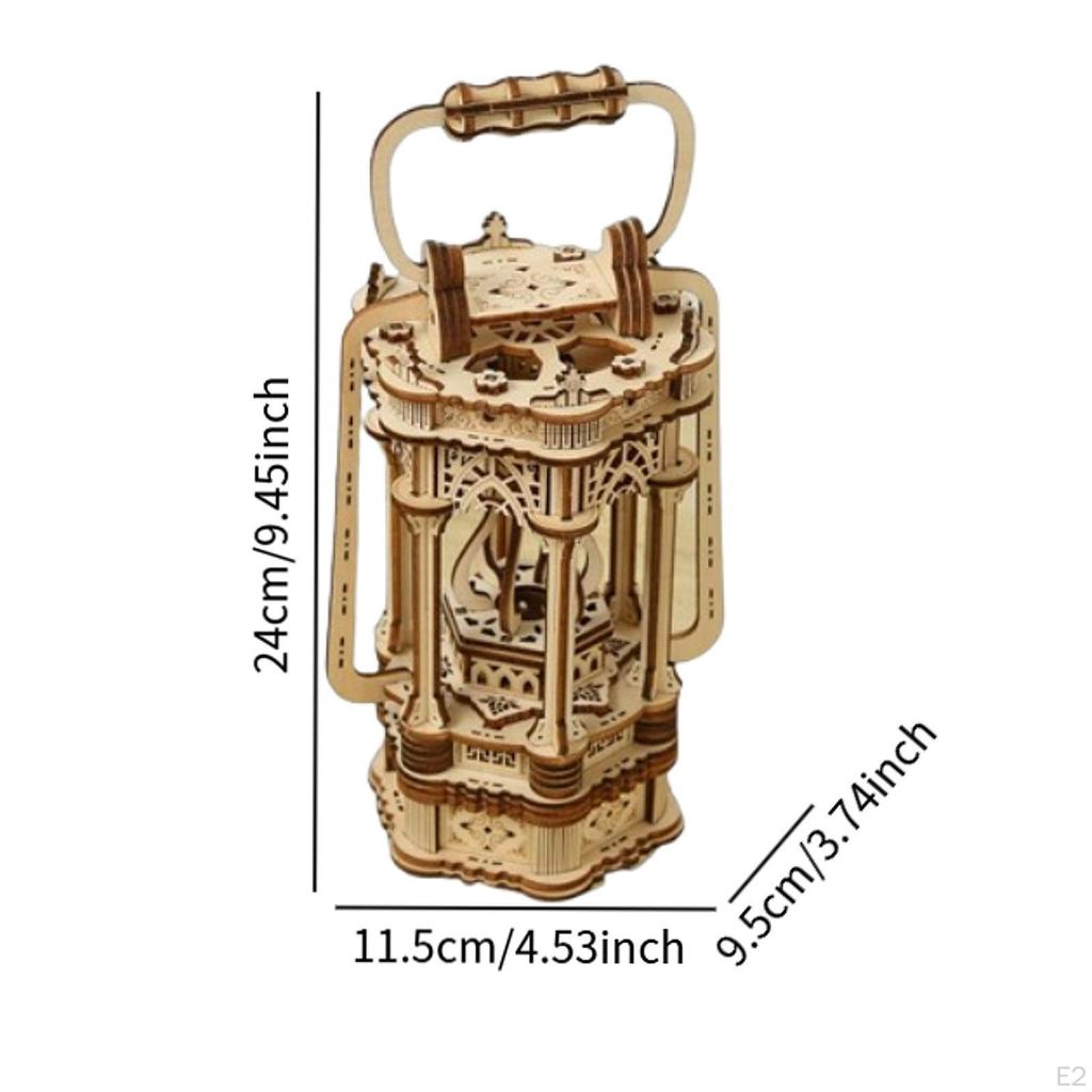 3D Wood Puzzle Home Decor for Adults and Kids Brain Teaser Game Lantern