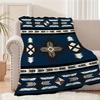 Bohemian Aztec Flannel Blanket - Soft Geometric Patterns Cozy Sofa Throw for Camping, Travel & Home Decor