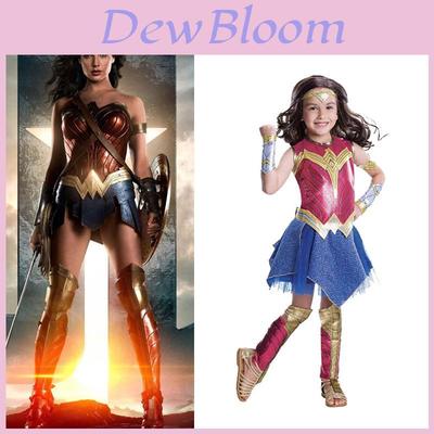 Exquisite Wonder Woman Cosplay Suit High-quality Polyester Material For Girls