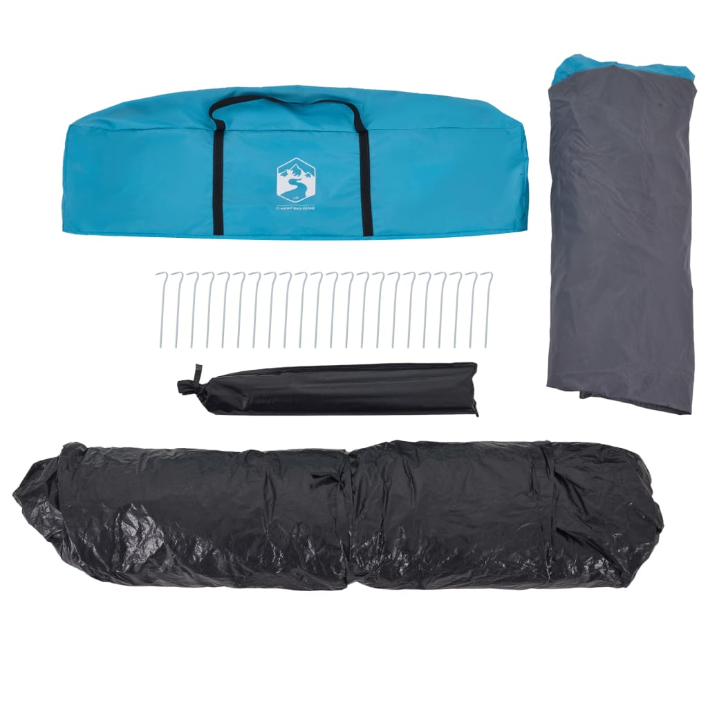 Family Tent with Porch for 9 Persons Blue Quick Release