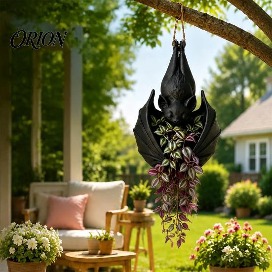 Pianta Ragno Fioriera Sospesa Bat Pot, Fioriera Creativa Gotica, Contenitore Decorativo di Halloween per Rampicanti Piante Ricadenti, Decorazione Interna Esterna Fiore ad Ala