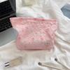 Large Capacity Cute Cartoon Flowers Makeup Bag for Women Travel Cosmetic Organizer Storage Pouch