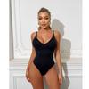 Sexy Deep V Neck Tight Waist Shaping Seamless Thong Bodysuit For Women