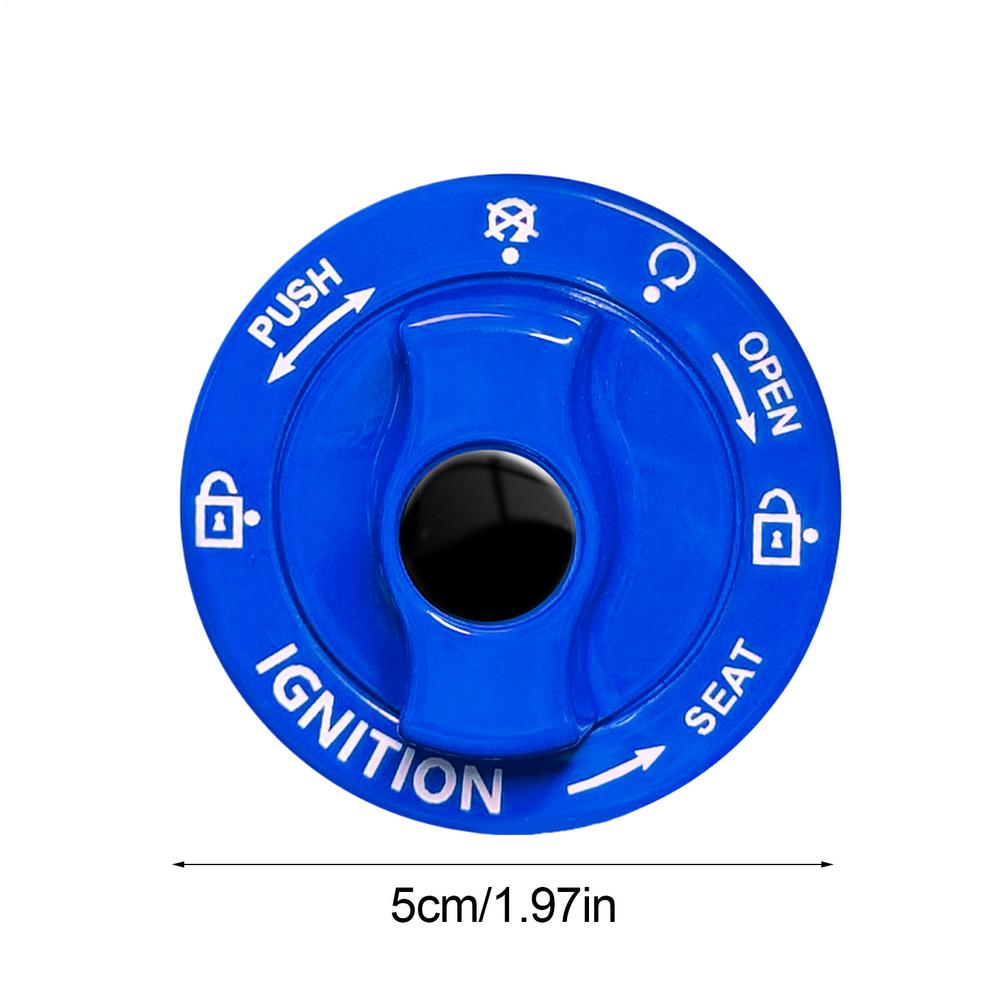 

Alloy Car one-Touch Start Button Engine Contact Protective Cover Ignition Switchs For Auto Interior Ignition Button Cover синій