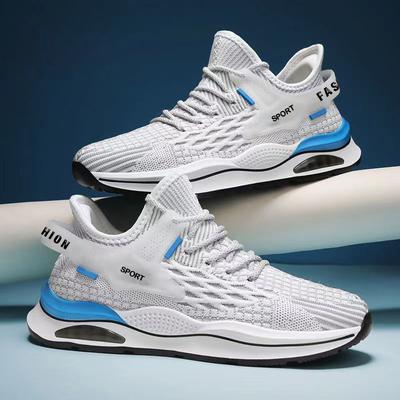 Męskie buty Nowe wiosenne niskie buty do biegania Flying Woven Oddychająca siateczka Casual Shoes