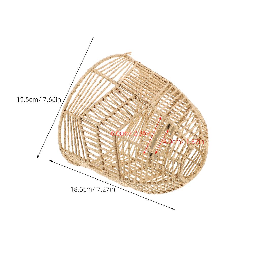 Imitation Rattan Woven Lampshade Chic Modern Style for Chandelier Living Room Tea Room Lamp Decor Ceiling Light Cover