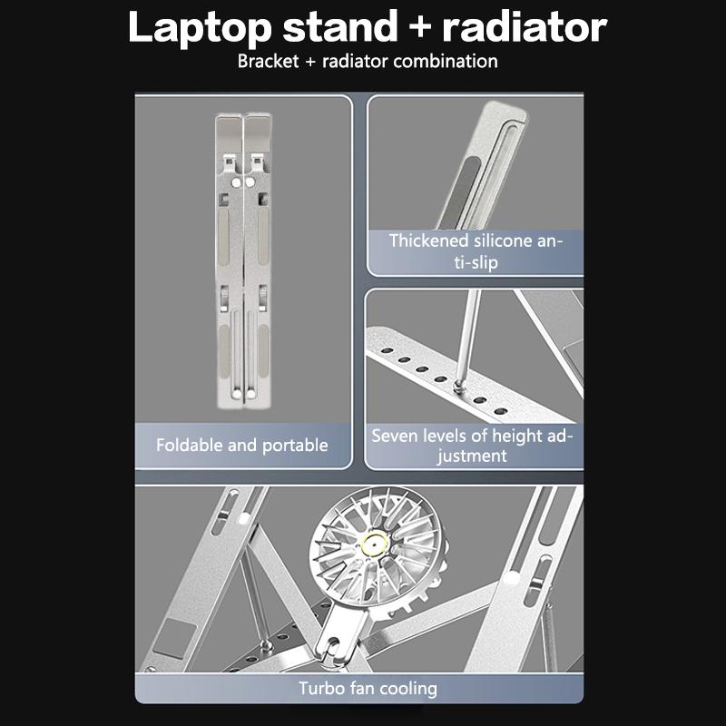 Laptop Cooler Stand Foldable Notebook Computer Cooling Pad Portable Stand For 16-18 Inch Tablet Laptop Desktop Bracket With Fans