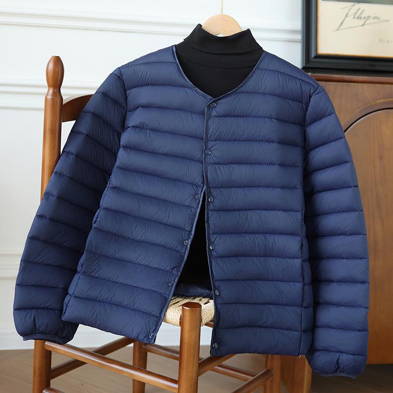 Herren Baumwolljacke ohne Kragen: Leichte, Warme, Lässige Oberbekleidung für Herbst/Winter