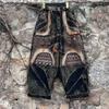 Женский стритвеар Джинсовый спортивный костюм Комплект Рваная пэчворк куртка Штаны-алибаба Повседневная мода