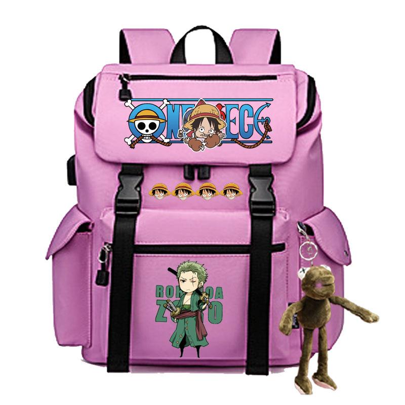 2024 Cross-border New Popular ONE PIECE Cartoon Pattern Backpack College Student Large-capacity Laptop