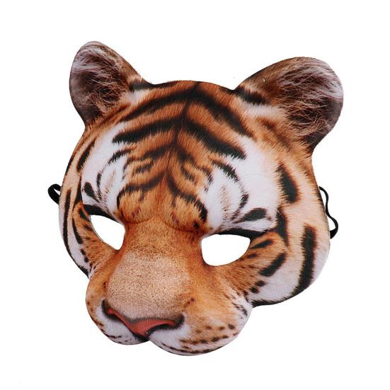 כיסוי פנים דקורטיבי ריאליסטי מ-EVA צורת טיגריס חמוד להאלווין אביזרי מסיבה