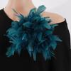 Faux Feather Fabric Corsage Large Lapel Pin Chic 16cm Flower Brooch  Mother's Day