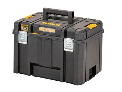 DEWALT TSTAK Velký box L Velikost Úložný kufr na nářadí Box na nářadí Velká kapacita Stohovatelné úložiště Odnímatelný tác Design odolný proti prachu a vodě IP54 DWST83346-1