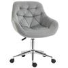 Ergonomic Swivel Office Chair with Adjustable Height and Wheels, Velvet Covering, 59x58x80-90cm, Grey