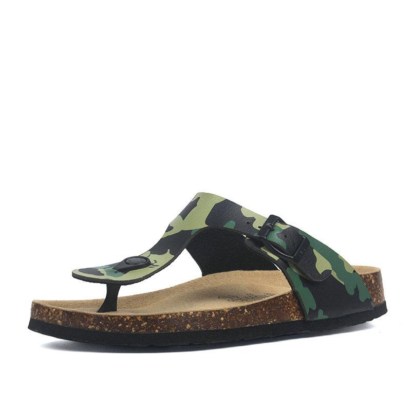 Fashion New Summer Cork Slippers Shoe Women Casual Mixed Color PU Flip Flops Holiday Beach Slides Flat With Plus Size 35-45