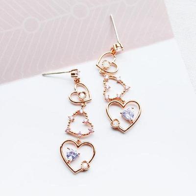 [Silver Needle] Marina Heart Drop Earrings (2495664A)