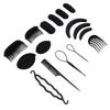 Hair Bump Inserts Tool Kit Hair Bump Sponge Padding Volume Insert Tools Styling Accessories for Girls Women 16pcs