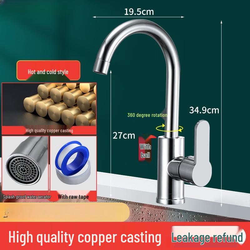 Stainless Steel Kitchen Faucet for Cold Hot Water