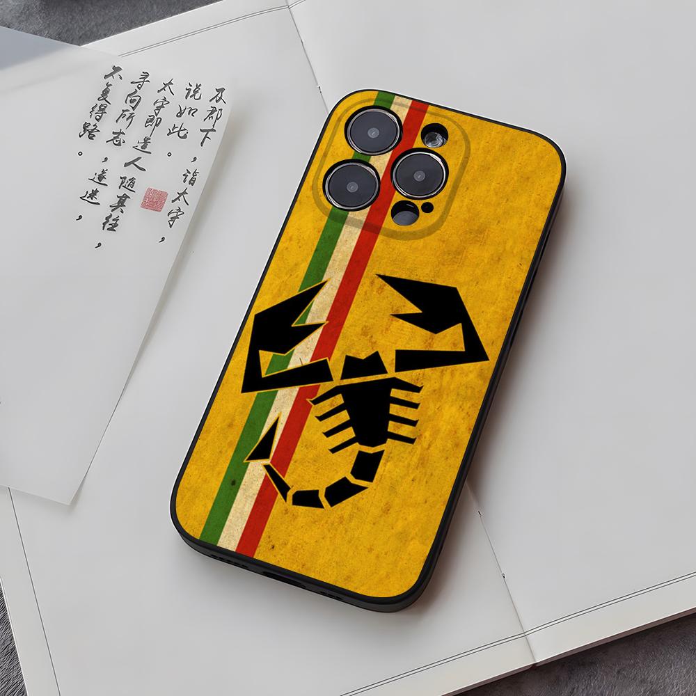 ABARTH Italia Funda para Teléfono de Coche para iphone 14 13 16 11 15ProMax 12 Pro Max Mini Xr Xs X 7 Plus Fundas