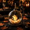 Festive Hanging Decoration Halloween Clear Ball Decoration, Glowing Sphere Ornament with Skeleton, Pendants Pumpkin, Spider Web, Black Cat Decor,