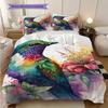 Hummingbird Pattern Bedding Quilt Set Quilt Cover Pillowcase Home Decoration Birthday Gift (1 * duvet cover + 2 * pillowcase, without core)
