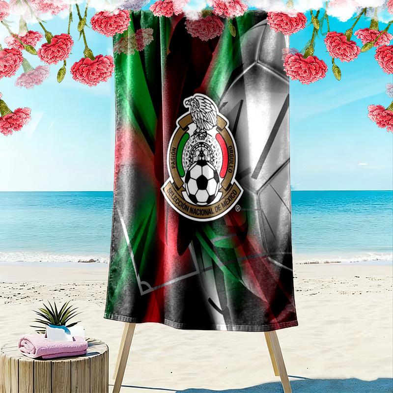 Selección Nacional de México Print Beach Towel, Large Soft Quick Dry Towel for Beach Camping Swimming