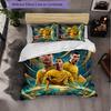Cristiano Ronaldo Pattern 3 Pieces Bedding Set Soft Microfiber Duvet Cover with Pillow Cases for Bedroom