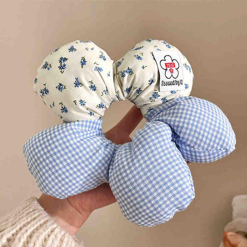 Korean Style Red Mickey Flower Scrunchie - Super Large Cute Hair Tie for Girls