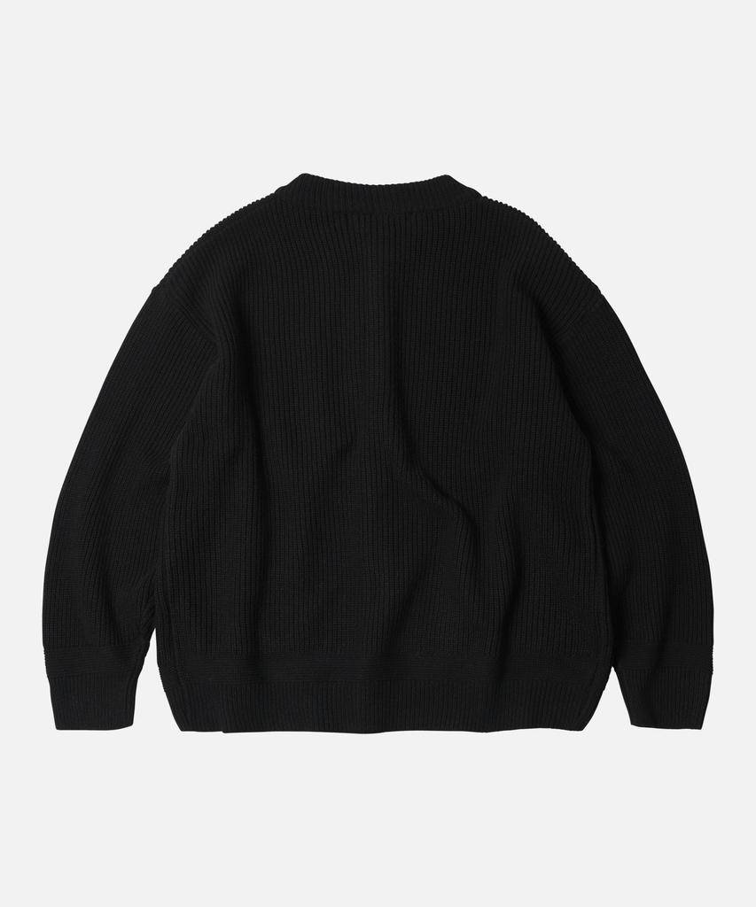 Frizmworks Heavy Wool Round Cardigan _ Black