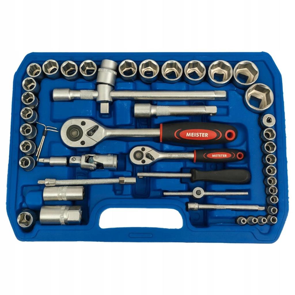 Wielofunkcyjny zestaw narzędzi 94 el. do naprawy samochodów, motocykli, rowerów, klucze nasadowe, śrubokręt – warsztat